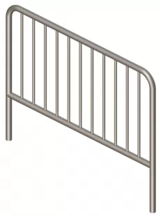 Bariera chodnikowa U-11a szczeblinkowa | do wkopania, wbetonowania, żółta